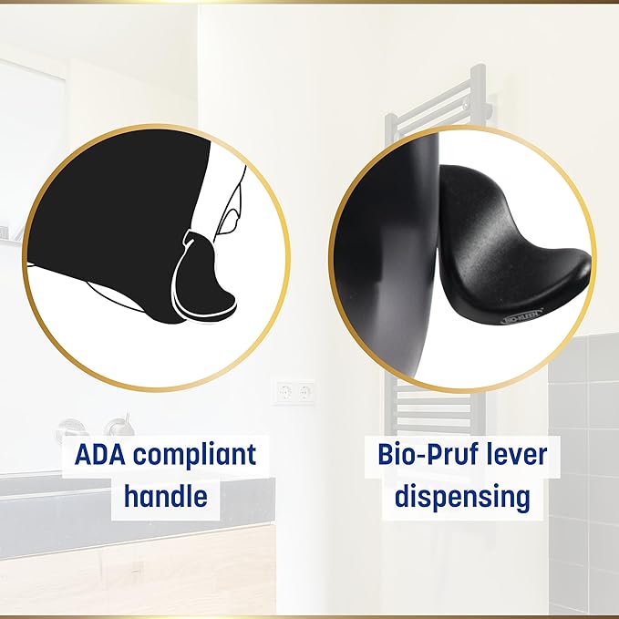 San Jamar Classic Element Paper Towel Dispenser Wall-Mounted Commercial Roll Dispenser, Fits All Core Sizes with Lever for Bathroom, Kitchens, and Restaurants, Plastic, Universal Paper, Black Pearl