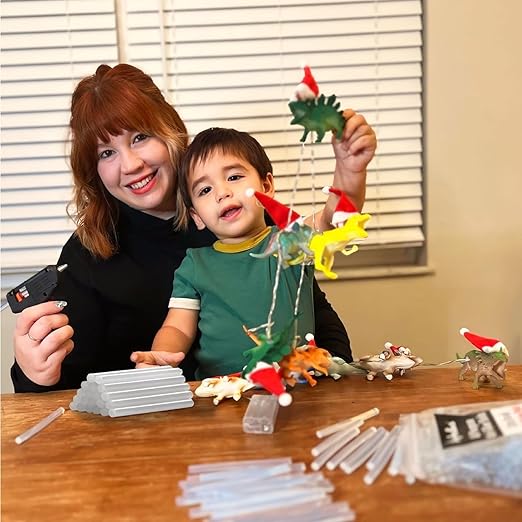 Artellius Mini Hot Glue Sticks - Clear, 600 Count, 4 in L x 0.27 in Dia - Fits Most Guns & Hot Melt Tools - Craft & Fabric Adhesive Sticks for DIY, School & Kids Projects