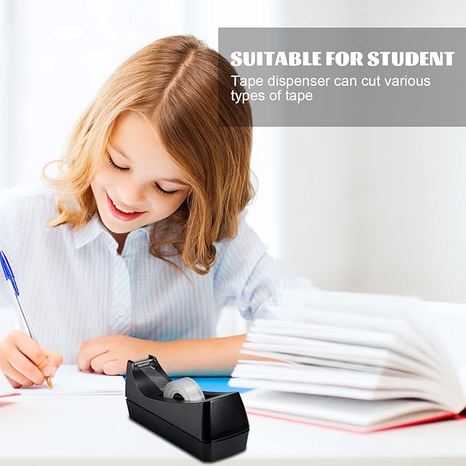 6 Pack Desktop Tape Dispenser Tape Roll Non Skid Base Tape Dispensers for Office Home School (Tape Not Included)