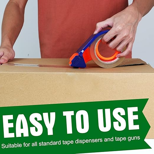 HERKKA Clear Packing Tape, 12 Rolls Heavy Duty Packaging Tape for Shipping Packaging Moving Sealing, 3Mil Thick Clear Packing Tape, 2 inches Wide, 65 Yards Per Roll, 780 Total Yards