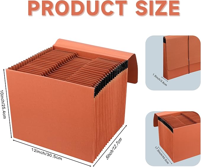 2 Packs Expanding File Pockets with Cover,21 Pockets Accordion File Organizer,Letter Size File Folder,Heavy Duty Expanding File Folder for Classroom,Home,Office and Travel