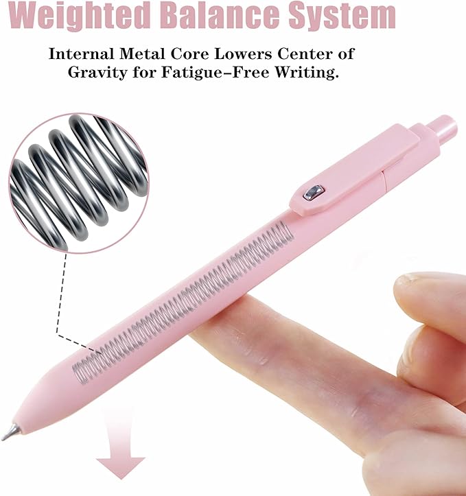 Vitoler Gel Pens, 8Pack Cute Morandi Color Pens Fidget Pens 0.5mm Smooth Writing Pens for Women/Nurse Office School Teacher Supplies