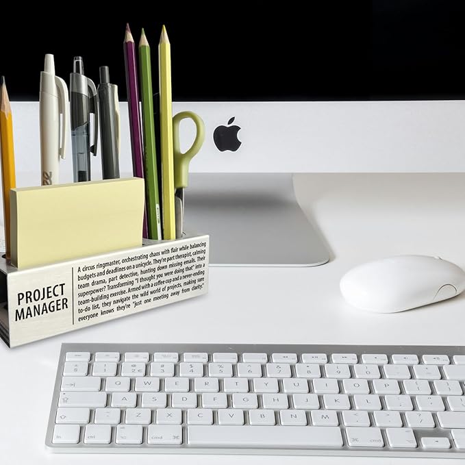 Project Manager Definition for Women, Men, Project Manager Office Supplies Desk Decor Pen Pencil Holders WCC47
