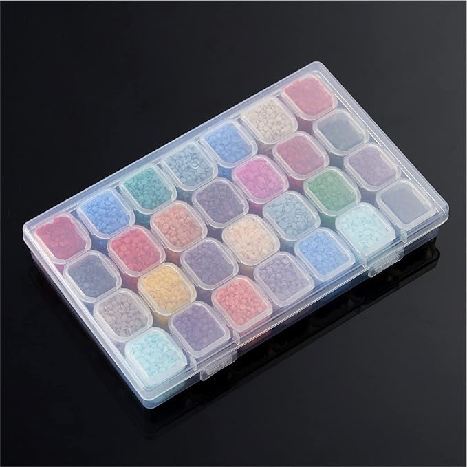 KTCLCATF 56PCS DIY Diamond Painting Tools and Accessories Kits Multiple Sizes Painting Pens for Adults to Make Diamond Art Craft Tweezers Glue Diamond Correction 28 Girds Storage Box