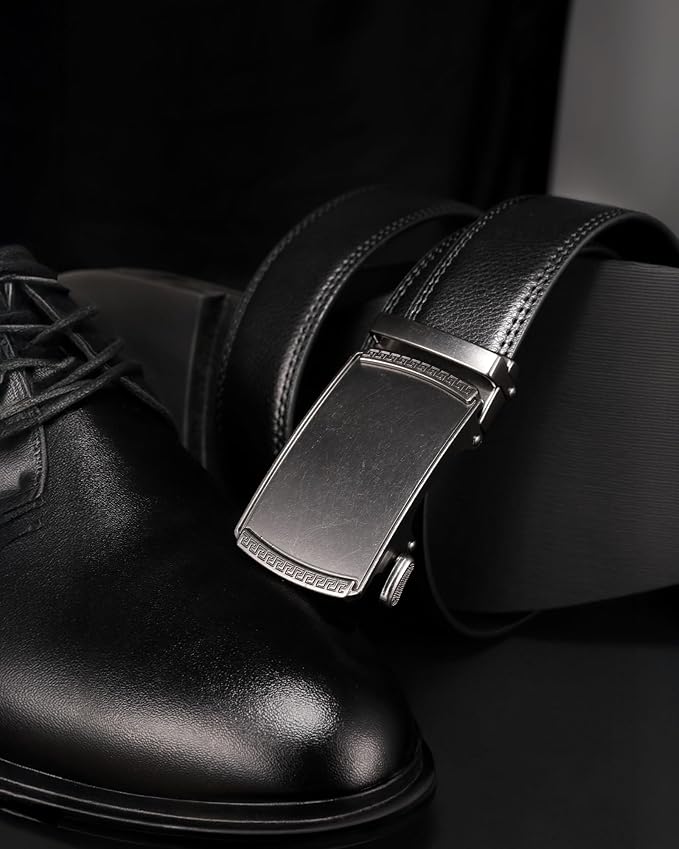 CHAOREN Mens Belt Leather Ratchet Belt - Customizable Fit, Effortless Style (35mm)