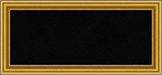 Amanti Art Black Cork Board for Wall, 16x34 Vision Board with Gold Wood Frame, Medium Corkboard Office Decor for Home Organization, Traditional Corkboard Pinboard to display items for home