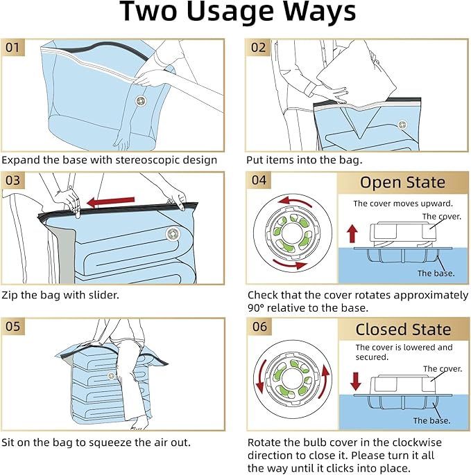 TAILI Vacuum Storage Bags 4 Pack, Extra Large Cube (40x28x18x18 Inch), Supe Jumbo Vacuum Seal Bags for Bedding Comforter, Blanket, Closet Space Saving, Cream