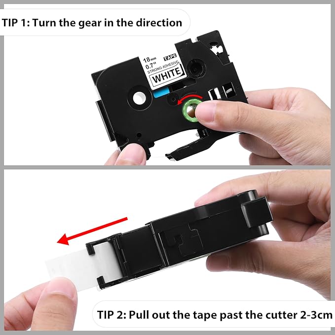 TZe-S241 18mm Extra Strength Adhesive Tape Replacement for Brother TZeS241 TZ Tape 18mm 0.7 Strong Adhesive Black on White 3/4" for Brother P Touch PTD400 PTD410 PTD400AD PTD600 PT1750, 3-Pack