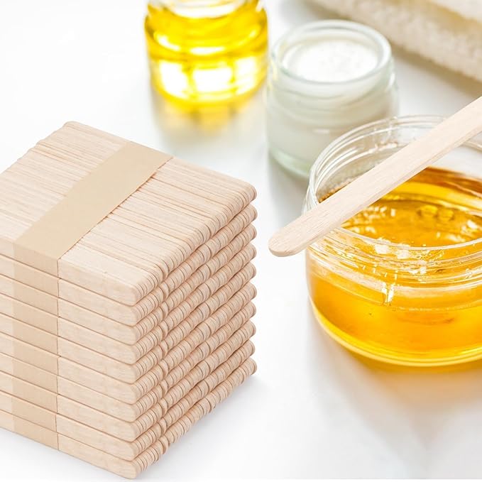 2000 Pcs 4.5" Wooden Craft Sticks, Ice Cream Sticks,Natural Wood Popsicle Stick for Waxing, DIY Wood Crafts, Hair Removal and Waxing Supplies, Paint Stirrer, Art Projects and Ice Pop Sticks