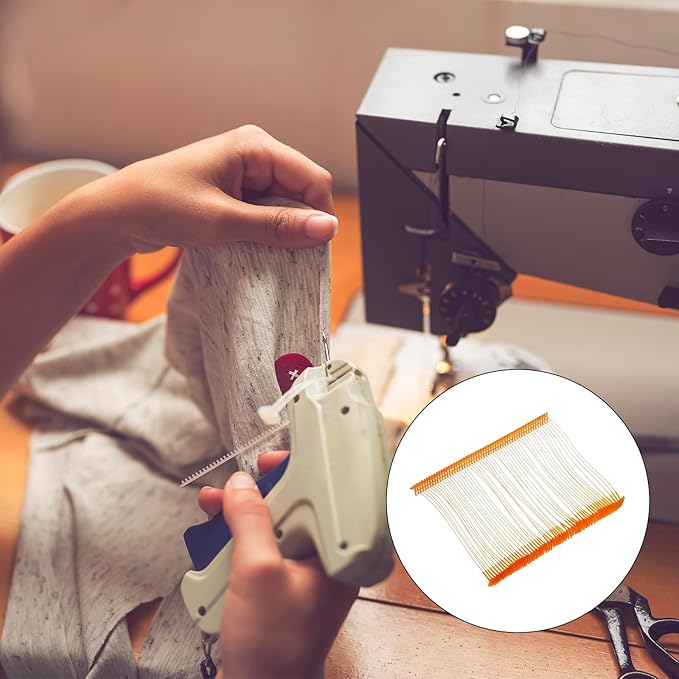 MECCANIXITY Standard Tagging Fasteners,Plastic Regular,Standard Label Gun Price Tagging Barbs for Garment Price Tag Label Tagging Barbs 75mm/3 Inch,Pack of 1000 Orange