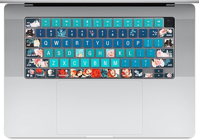 Keyboard Cover Skin for 2021-2024 MacBook Pro 14/16 (A2442 A2485 A3112 A3401 A3403 A2992 A2779 A2780 A2991 A2918 M1/M2/M3 M4) & MacBook Air 13.6''/15'' (A2681 A3113 A2941 A3114),Rose