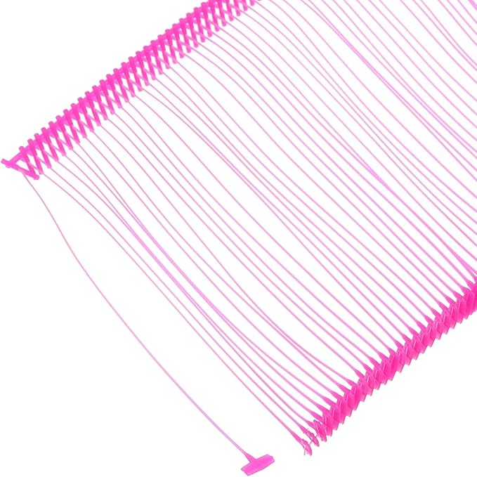MECCANIXITY Standard Tagging Fasteners,Plastic Regular,Standard Label Gun Price Tagging Barbs for Garment Price Tag Label Tagging Barbs 75mm/3 Inch,Pack of 1000 Rose Red