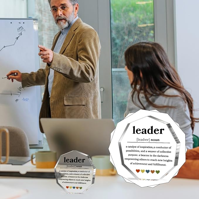 Thank You Gifts for Leader Boss Mentor Supervisor PM Retirement Leaving Coworker Farewell Bosses Day Promotion Celebration Christmas Birthday Work Office Gift Great Leaders Decorative Signs Plaques