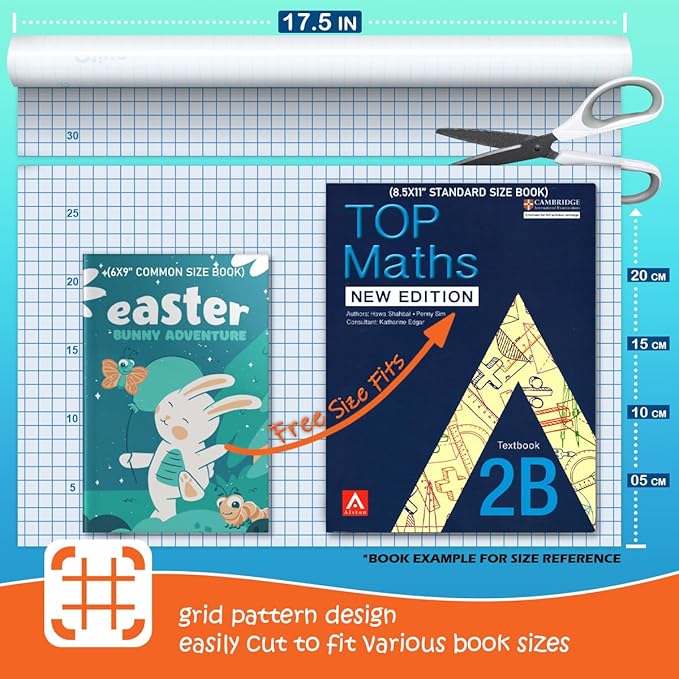 Diamonds Clear Contact Paper Roll for Books Crafts, 17.5in x 10ft Sticky Adhesive Clear Plastic Cover Protector Film Liner