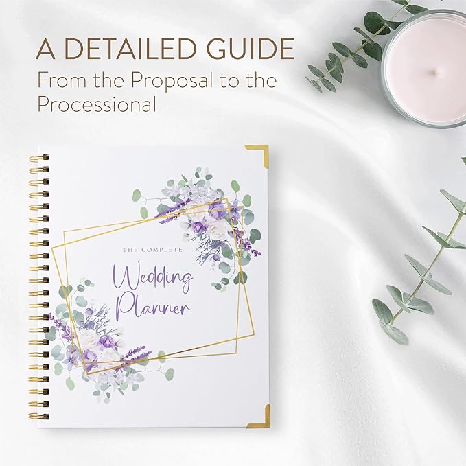 Your Perfect Day Wedding Planner Book and Organizer - Wedding Planner Book - Bridal Planning Binder with Countdown Calendar - Bride Gifts - (Lavender Haze)