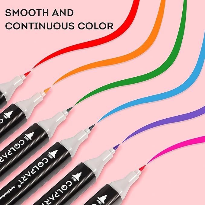 204 Colors Alcohol Markers Set Dual Tip Art Markers for Kids Marker Pens with Pen Holder and Carry Bag for Adult Coloring Painting Supplies Perfect for Painting, Coloring, Sketching and Drawing