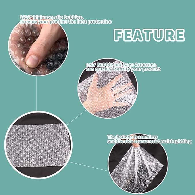 XYH 100 Pcs Bubble Pouches, 6''x8'' Bubble Bag for Packing, Which is Anti-Impact Come with Exquisite Sealing Label Storage Packing and Moving.