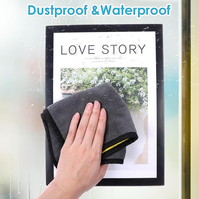 MAQUITA 12 Pcs 8.5 x 11'' Self-Adhesive Magnetic Wall Signs Holder Magnetic Picture Frame Document Holder Wall & Window Adhesive Frames for Office Home Store Restaurant