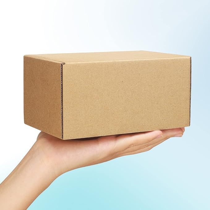 Shipping Boxes 6x4x3 inches Small Mailing Boxes 25 Pack Brown Cardboard Corrugated Box Mailers