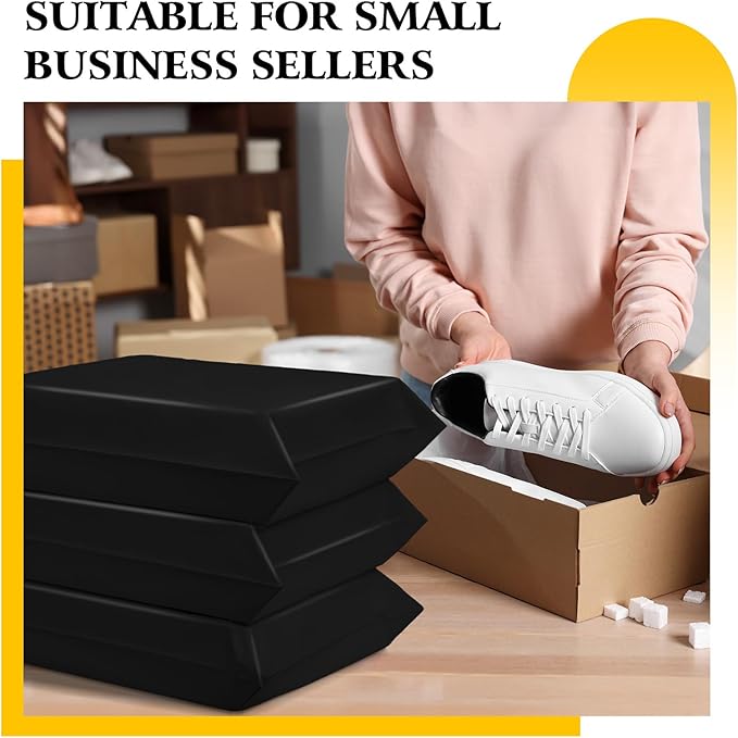 Metronic Large Poly Mailers 17.7x22” 25 Pack,Bulk Shipping Bags for Clothes,Strong Self Adhesive Shipping Envelopes for Small Business,Waterproof Mailing Envelopes for Packaging Black