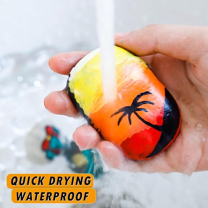 Red Paint Pens Paint Markers - 2 Pack Permanent Quick Dry Waterproof Marker Pens for Rocks Wood Fabric Plastic Canvas Glass Mugs Metal Tire Stone