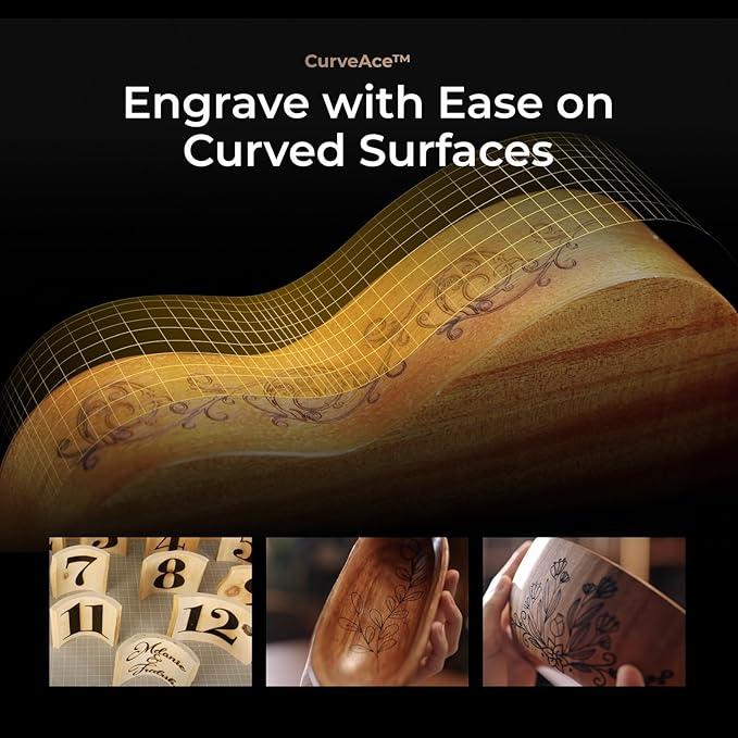 xTool P2 55W CO2 Laser Cutter, Smart Desktop CO2 Laser Engraver and Cutter Machine, Dual Smart 16MP Cameras, Curved Surface Engraving, Create with Wood and Metal Acrylic Glass Fabric Leather (White)