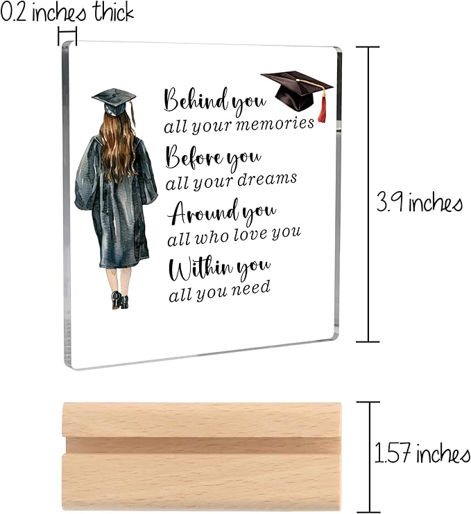 Graduation Gifts for Her Him, Masters Degree College High School Graduation Gifts for Her Him, Cool Graduation Gifts Congratulations Gift Grad Gifts End of Year Student Gifts Acrylic Desk Decorative