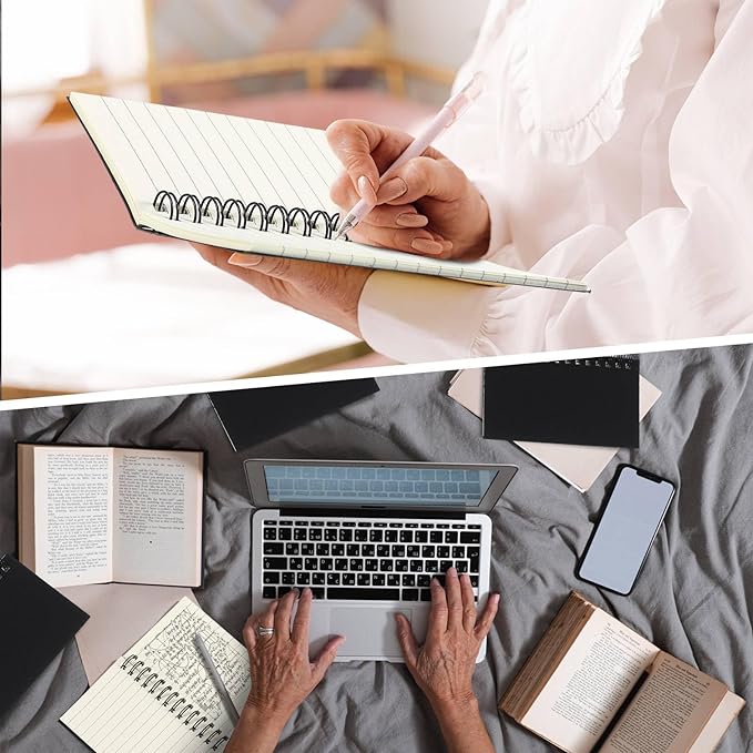 Jutom 54 Pcs Small Spiral Notebooks Memo Pads 3x5 Bulk Small Pocket Notebooks Mini Notepads with Lined Pages Mini Journals for Office Back to School Work Writing Supplies, 120 Pages (Black)