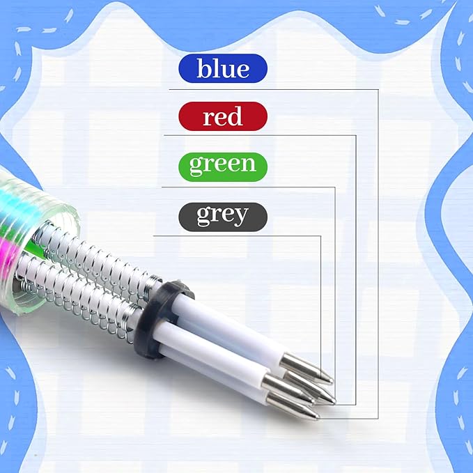 CZWZ 200Pcs Mini Multicolor Pens in One 4-in-1 Cute Pens Bulk for Kids, Ballpoint Pen for Birthdays and Children's Parties, Fun Gifts Assorted Ink Kawaii Pen