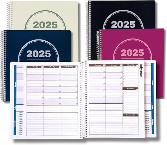 Order Out Of Chaos Academic Planner 2025-2026 Daily Weekly and Monthly Calendar, School Agenda Book, July 2025-June 2026 planner 8.5x8.25 Homework Organizer (Raspberry)