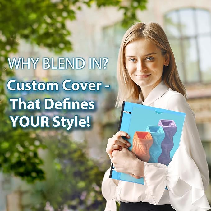 WOT I 12-Pack Telescoping 3 Ring Binder(0.75"), Expandable Flexible Binder - Patented Design for Easy Portability, Holds 160 Sheets, 4 Bright Colors, Perfect for School, Office&Home Organization