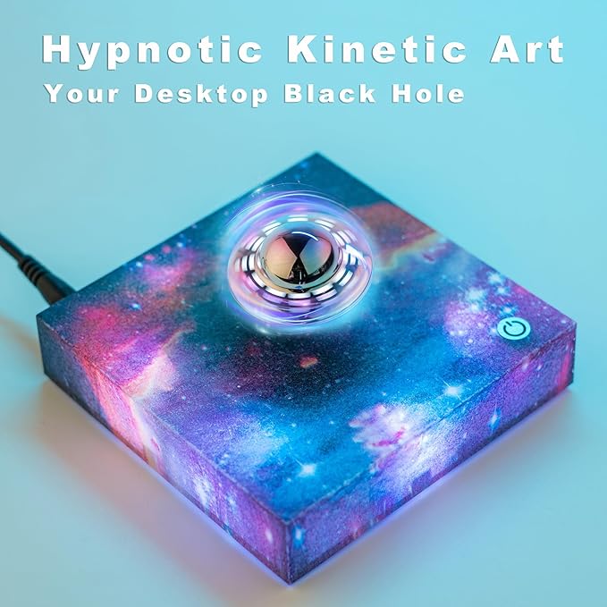 Levitating UFO Lamp - 360° Floating & Automatic rotation with RGB Color-Changing, Silent Magnetic Galaxy Night Light, Cool Tech Gadgets for Bedroom/Office Decor, Unique Gifts for Women/Kids/Teens