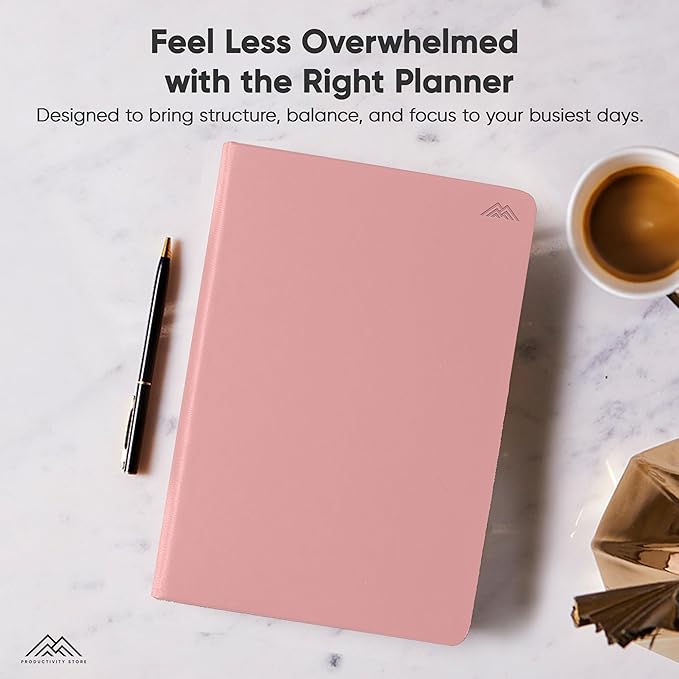 Hourly Planner & Appointment Book (8.5” x 11”) - Premium Hourly Planner with Daily Schedule & 30-Minute Time Slots for Better Time Management by PRODUCTIVITY STORE (A4, Pink)