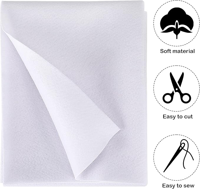 1.4mm Thick Felt Sheets – 1 Yard x 1 Yard Soft Felt Fabric by The Yard for DIY, Sewing & Crafts Solid Color (White)