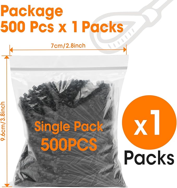 500 PCS Zip Ties 4 Inch, Small Cable Ties with 18lbs Tensile Strength, Black Zip Ties for Indoor and Outdoor Use, Wire Ties