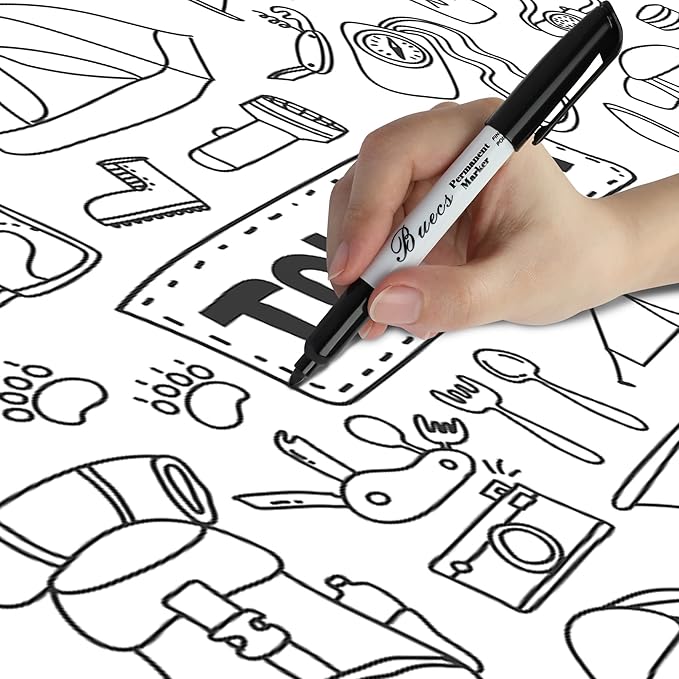 Permanent Markers, 80 Count Black Permanent Markers, Fine Point, Waterproof & Smear Proof Markers, Quick Drying, Office Supplies for School, Office, Home