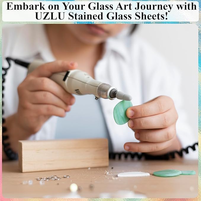 12 Sheets Opaque Stained Glass Bulk Variety Pack, 4 x 6 Inch Mosaic Glass Tiles for Crafts, Assorted Colors Cathedral Art Glasses Sheets for Stained Glass Making Projects