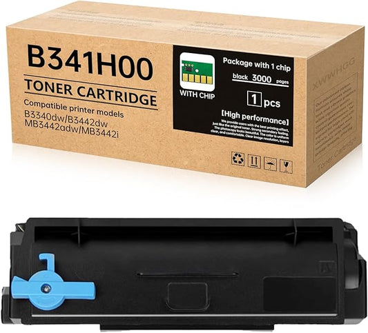 B341H00 High Yield Black Toner Cartridge with Chip (1-Pack) - Compatible with Lexmark B3340dw/B3442dw/MB3442 Series Printers