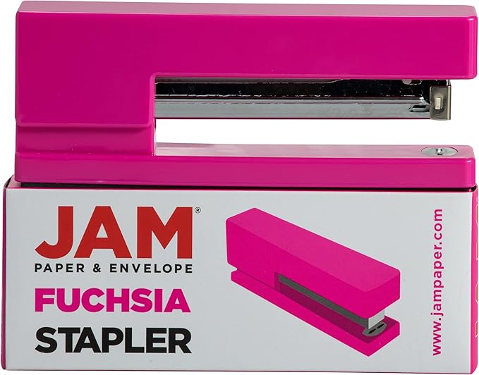 JAM PAPER Modern Desk Stapler - Pink - Sold Individually