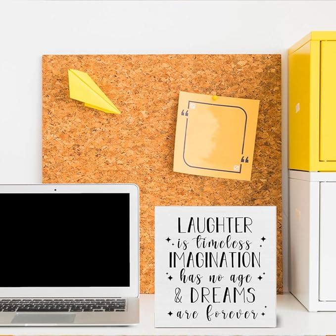 Inspirational Quote Decor Disney Gift for Women Disney Decorations Home Office Wood Sign for Desk Table Shelf 5 x 5 Inches