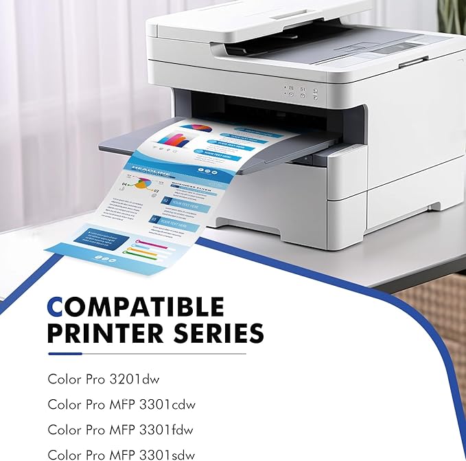 218A 218X Toner Cartridges 4 Pack 3301dw Compatible Replacement for HP 218A 218X Color Laserjet Pro MFP 3301fdw 3301cdw 3201dw 3301sdw Printer High Yield Ink Set W2180A (Black Cyan Yellow Magenta)