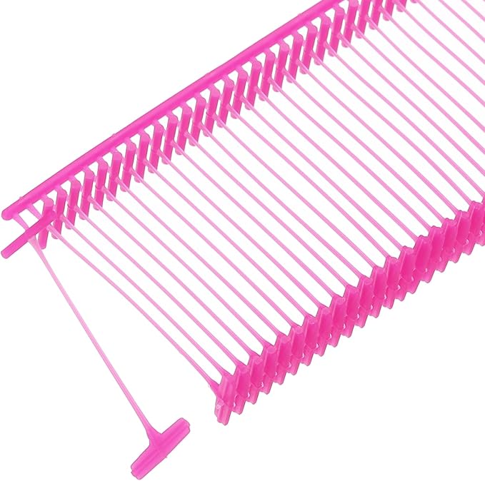 MECCANIXITY Standard Tagging Fasteners,Plastic Regular,Standard Label Gun Price Tagging Barbs for Garment Price Tag Label Tagging Barbs 25mm/1 Inch,Pack of 1000 Rose Red