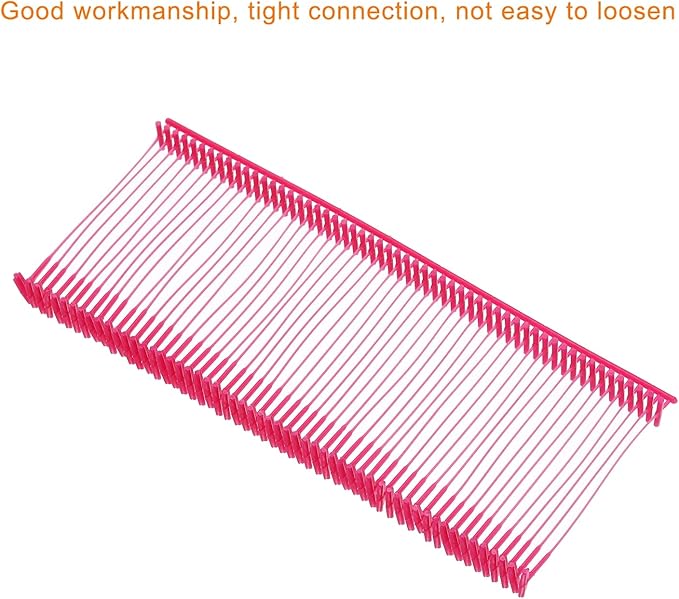 MECCANIXITY Standard Tagging Fasteners,Plastic Regular,Standard Label Gun Price Tagging Barbs for Garment Price Tag Label Tagging Barbs 35mm/1.38 Inch,Pack of 1000 Rose Red