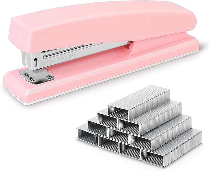 Desk Stapler and 1000pcs Staples, Office Stapler, 25 Sheet Capacity, Office Supplies for Desk