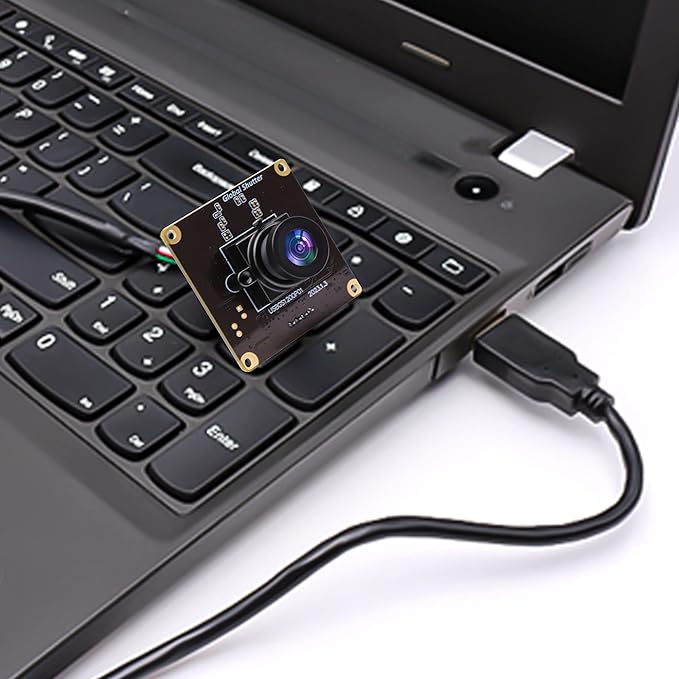 ELP High Speed Wide Angle Global Shutter USB Camera Module for Computer 1080P Mini UVC USB2.0 Webcam Board with 2.1mm Lens AR0234 High Frame 90fps Web PC Camera Board for Laptop Raspberry Pi