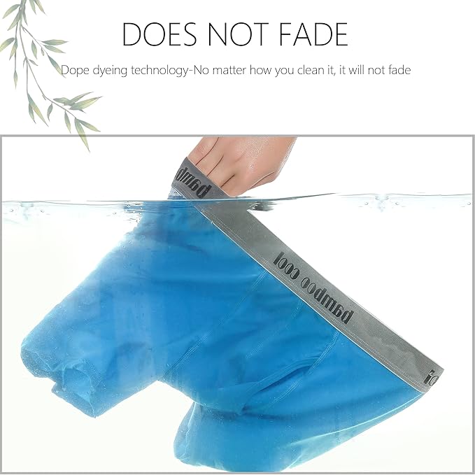 BAMBOO COOL Men's Ultra Breathable Underwear,No Riding Up Boxer Briefs with ComfortFlexible Waistband,Multipack