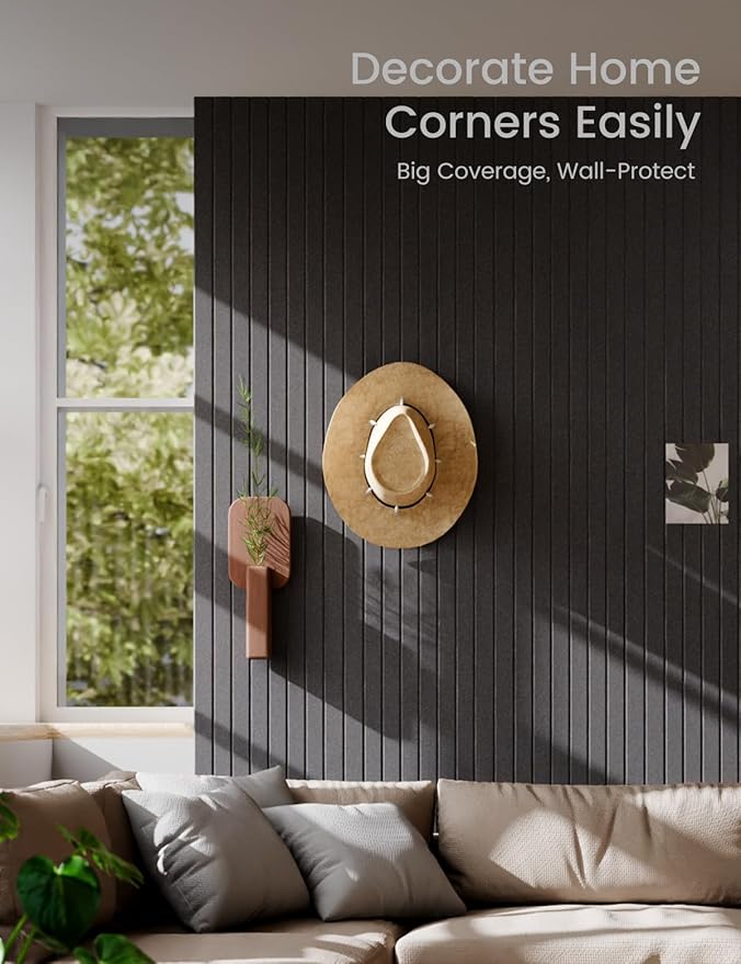 Large Felt Bulletin Board 48" X 36" Large Cork Board Alternative-12 Pack with 70 Safe Removable Adhesive Tabs, Cork Boards for Walls Cork Board for Home Office Classroom Pin Board (Black)