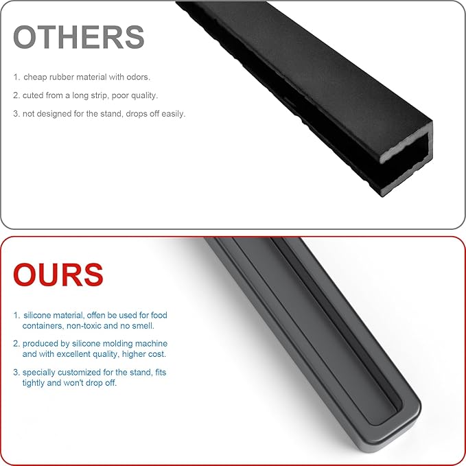 WINFFOR Comfortable Computer Keyboard Stand - Ergonomic Keyboard Riser Acrylic Tilted Keyboard Holder for Easy Typing&Working at Home Office - Fits All Keyboard Sizes - 17'' Wide (Matte Black)