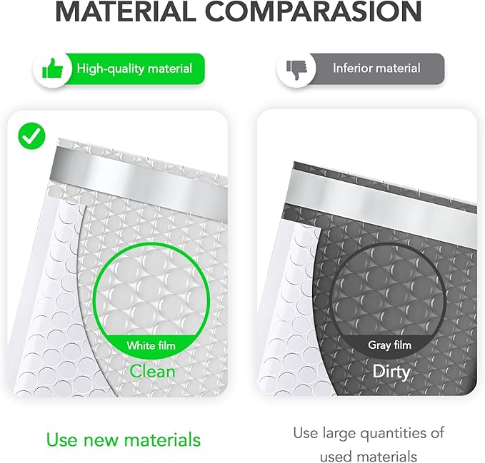 Fuxury Bubble Mailers 6x10 Inch White 50 Pack Padded Envelopes Usable Size 6x9" Thick Mailing Envelopes Bubble Opaque Padded Mailers Shipping Bags for Mailing Jewelry Makeup Small Business#0