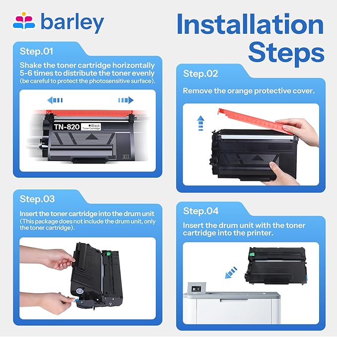 TN820 TN-820 Toner Cartridge Compatible TN820 TN-820 Black Toner Cartridge Replacement for Brother TN820 TN-820 HL-L6200DW MFC-L6800DW MFC-L5900DW MFC-L5850DW Printer Ink (2-Pack).